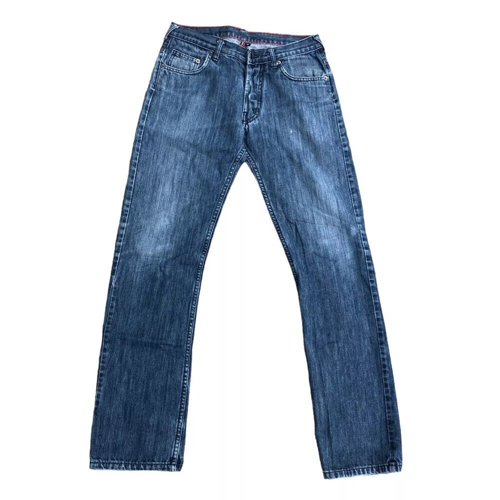 GONZ G Denim Jeans Men's 32 Button Fly Slim Fit Medium Wash Pants​​​